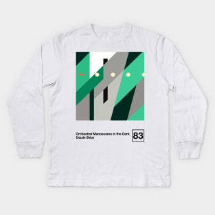 Dazzle Ships / Minimalist Style Graphic Artwork Design Kids Long Sleeve T-Shirt